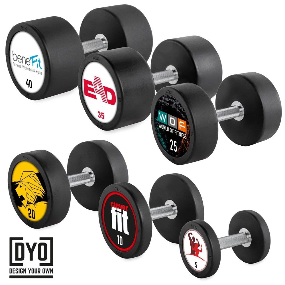 Bild von PRO-Style - Rubber Dumbbell - Design Your Own - Hantelsatz 5 - 40 kg